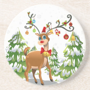 Cute Reindeer in the Snow Coaster