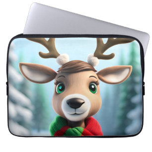 Cute Reindeer Laptop Sleeve