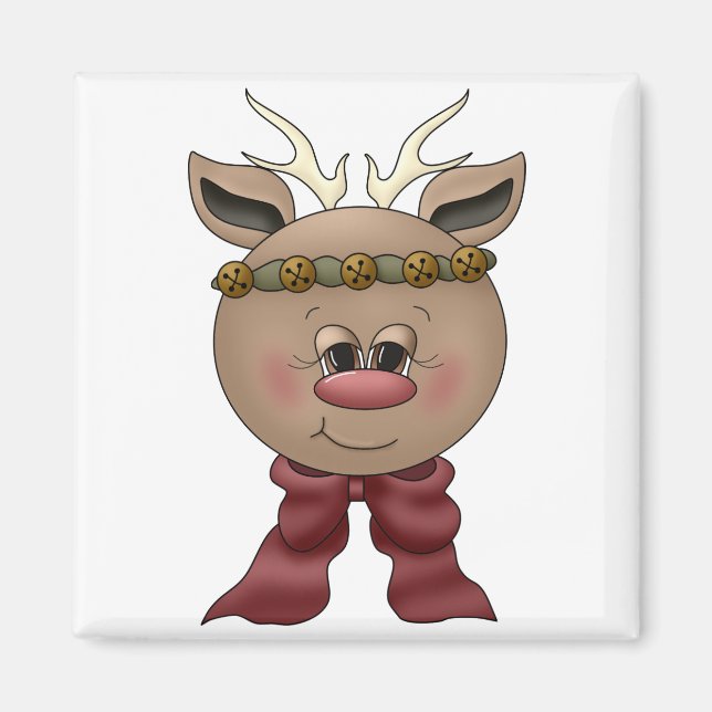Cute Reindeer Magnet (Front)
