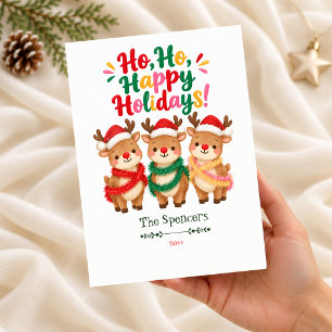 Cute Reindeer Merry Christmas Card