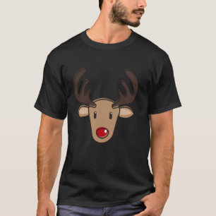 Cute Reindeer Rudolph Christmas Xmas  T-Shirt