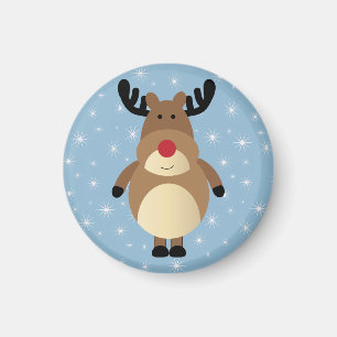 Cute Reindeer Winter Holiday Magnet