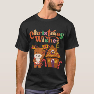 Cute Reindeer With Christmas Lights Happy Holidays T-Shirt