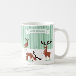 Cute Reindeers Christmas mugs