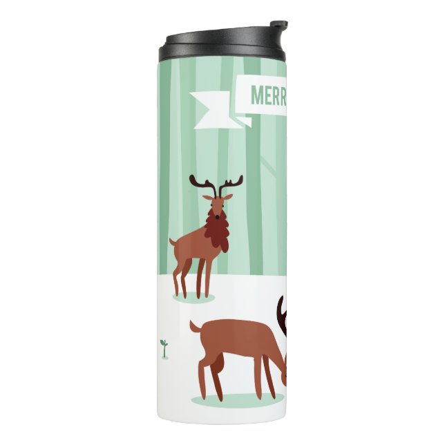 Cute Reindeers Christmas tumbler (Rotated Left)