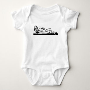CUTE RELAXING FROG BABY BODYSUIT