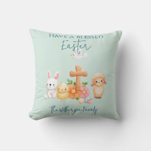 Cute Religious Easter Animals Cushion