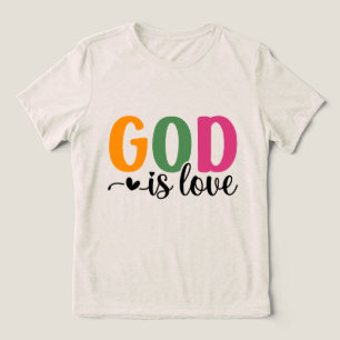 Cute Religious God love word art Tri-Blend Shirt