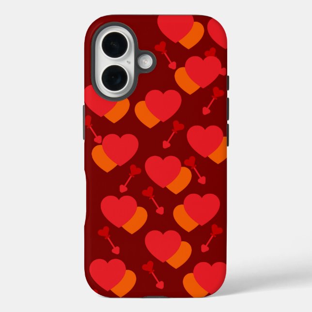  Cute repeating heart iPhone / iPad case (Back)