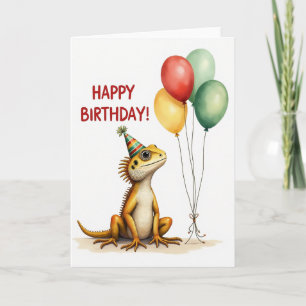 Cute Reptile Birthday Card