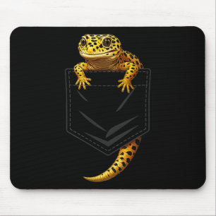 Cute reptile lizard leopard gecko pocket men women mouse pad