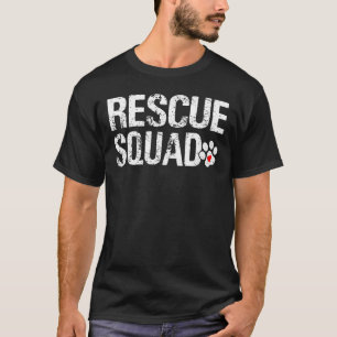 Cute Rescue Squad Distressed Animals Dog Cat Paw H T-Shirt
