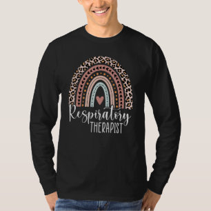 Cute Respiratory Therapist Therapy RT Leopard Rain T-Shirt