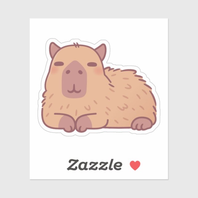 Cute Resting Capybara Doodle (Sheet)
