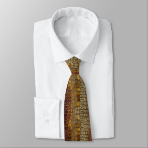 Cute Retirement Gifts For Men Crocodile Print  Tie
