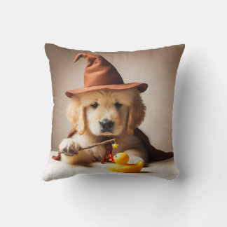 Cute Retriever Wizard Pillow