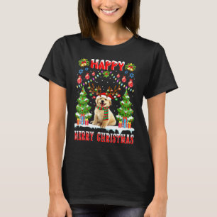 Cute Retrievers Golden Christmas Outfit Santa Chri T-Shirt