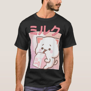 Cute Retro 90s Japanese Kawaii Strawberry Milk Car T-Shirt