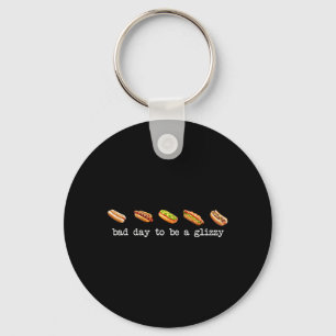 Cute Retro A Bad Day to Be A Glizzy Hot Dog 4th of Key Ring