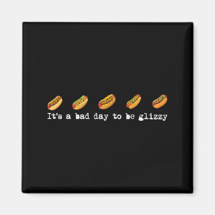 Cute Retro A Bad Day to Be A Glizzy Hot Dog 4th of Magnet