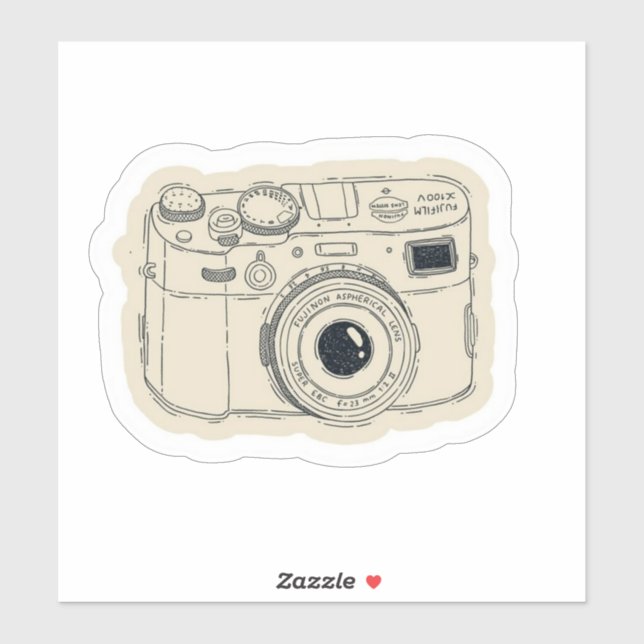 Cute Retro Aesthetic Camera Sticker (Sheet)