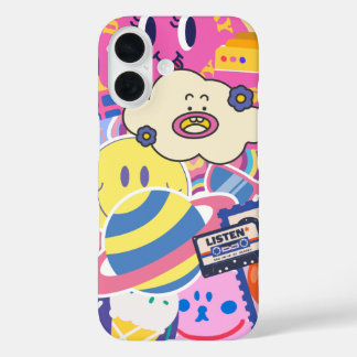 Cute Retro Aesthetic Pastel Vintage Y2K/90's iPhone 16 Case