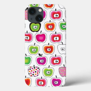 Cute retro apple pattern iPhone 13 case