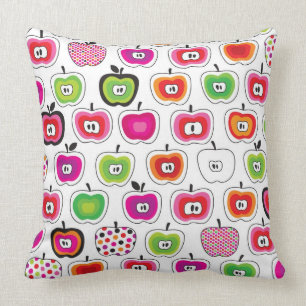 Cute retro apple pattern cushion