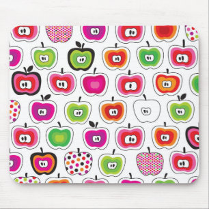 Cute retro apple pattern mouse pad