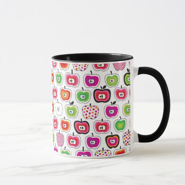 Cute retro apple pattern mug (Right)