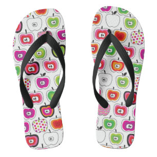 Cute retro apple pattern thongs