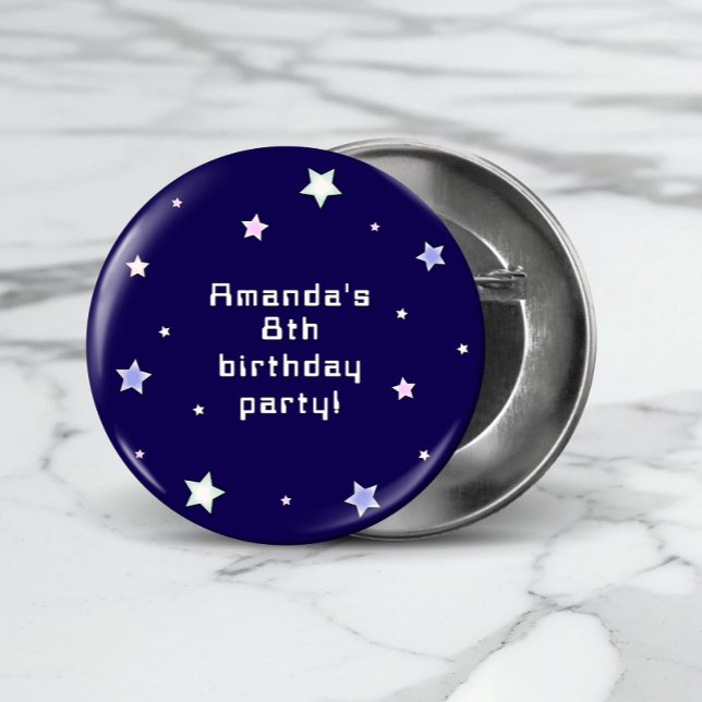 Cute Retro Arcade Game Kids Birthday  3 Cm Round Badge (Creator Uploaded)