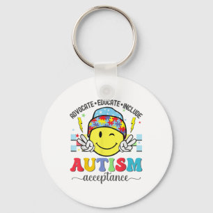 Cute Retro Autism Awareness Graphic Tee For Kids S Key Ring