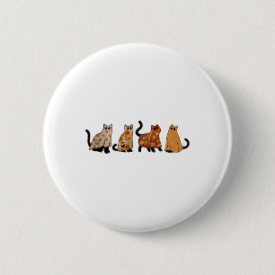 Cute Retro Black Cat Ghost Fall Halloween Cat Love 6 Cm Round Badge
