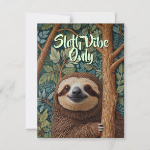 Cute retro boho Sloth Hang in there sloth vibes Postcard