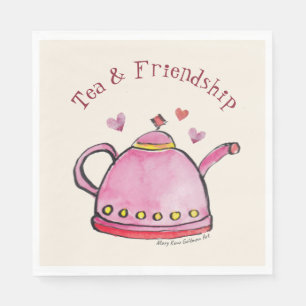 Cute Retro Boho Valentine's Day Ladies Tea Party Napkin