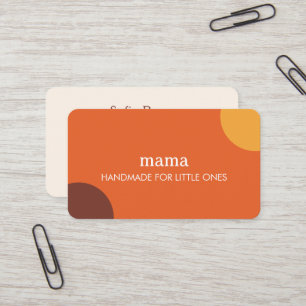 Cute Retro	Bold Business Card   mama