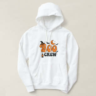 Cute Retro Boo Crew Halloween Spooky Squad Design Hoodie