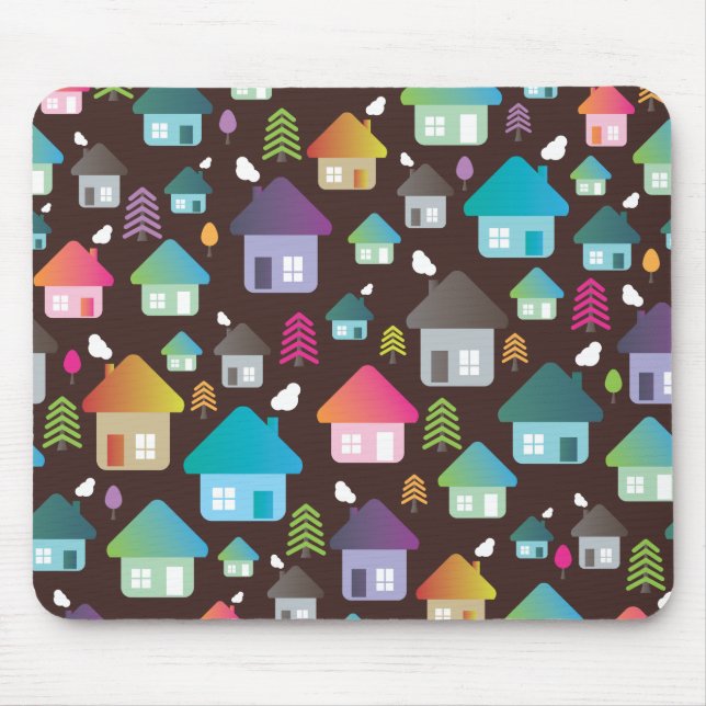 Cute retro brand new home pattern mousepad (Front)