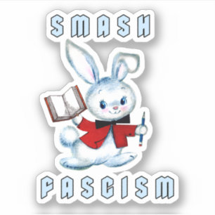 Cute Retro Bunny - Smash Fascism