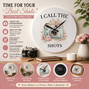 Cute Retro Camera Clock for Photography Lovers