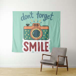 Cute Retro Camera Sticker Tapestry