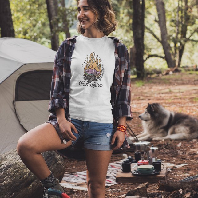 Cute Retro Campfire T-Shirt (Creator Uploaded)