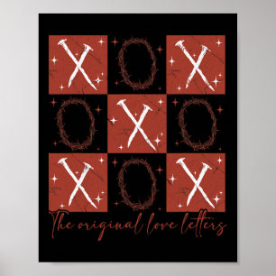 Cute Retro Checked Valentine Xoxo The Original Lov Poster