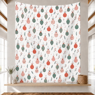 Cute Retro Christmas Doodle Blanket