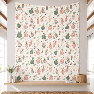 Cute Retro Christmas Doodle Blanket