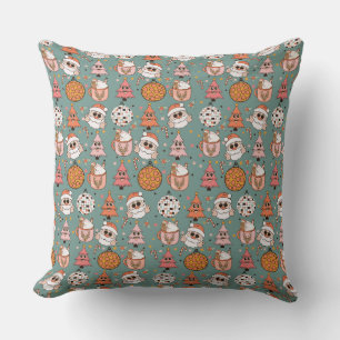 Cute Retro Christmas Pattern Cushion
