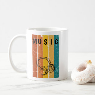 Cute Retro Clean Music Coffee Mug