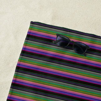 Cute retro colorful stripes beach towel