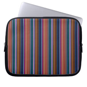 Cute retro colorful stripes laptop sleeve